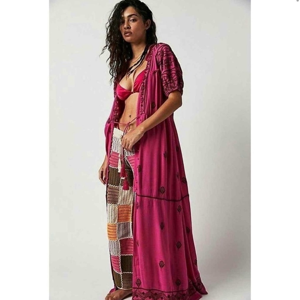 Free People Riley Embroidered Midi Boho Dress - Picture 2 of 7